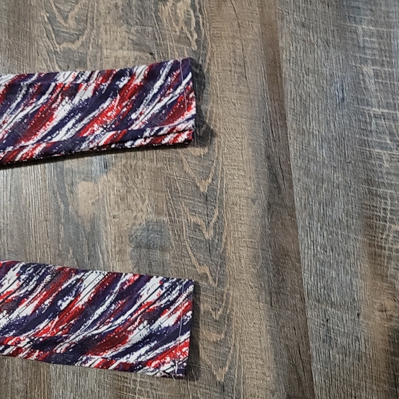 Gently Loved woman's pants multicolor pattern size 7 made by G21 side zip skinny - Picture 10 of 15